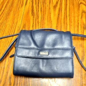 Women's Liz Claiborne Navy Blue Leather Purse.